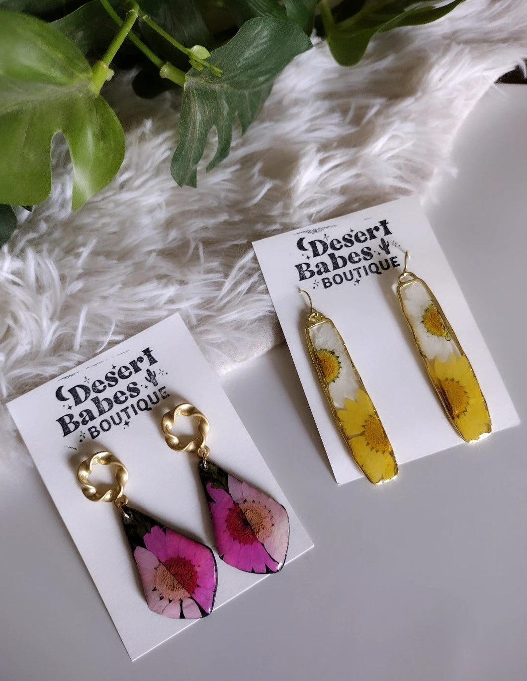 Colorful Resin Flower Earrings